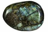 Flashy, Polished Labradorite Pebble - Madagascar #105935-1
